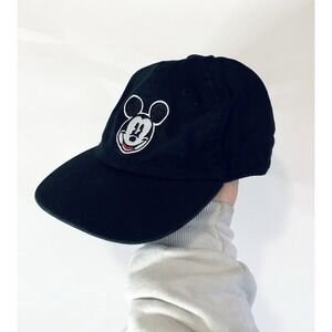 Mickey Mouse Hat Cap‎ Youth Medium Black Stretch Band Back